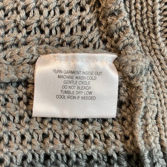 Attention Gray Knit Long Sleeve Cardigan Size Small - Picture 7 of 7